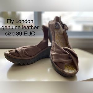 Fly London Taupe sling backs NWOT